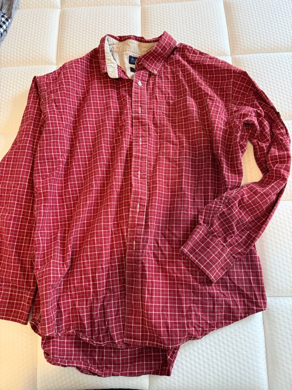 Austin Clothing Co. Red Windowpane Button-Down Shirt
